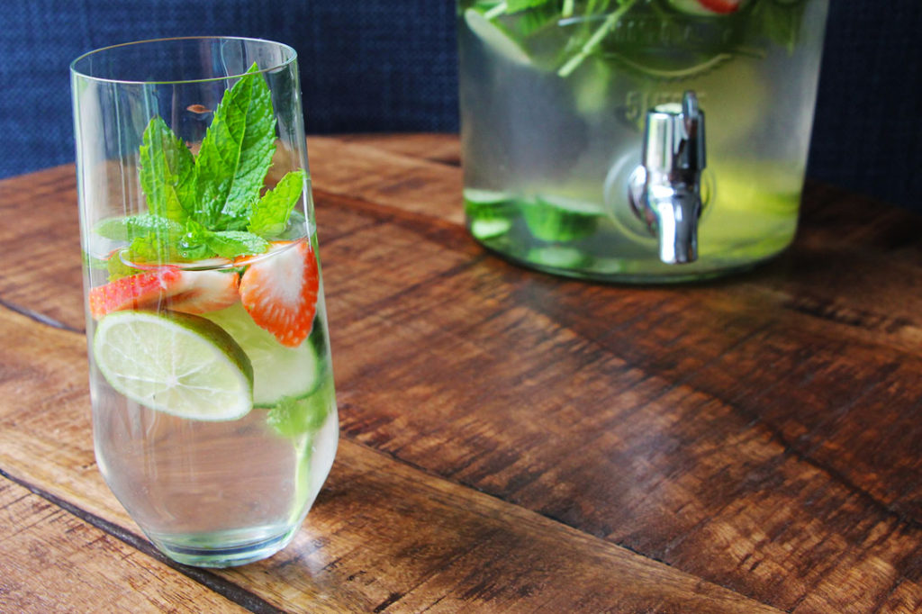 smaakwater munt aardbei